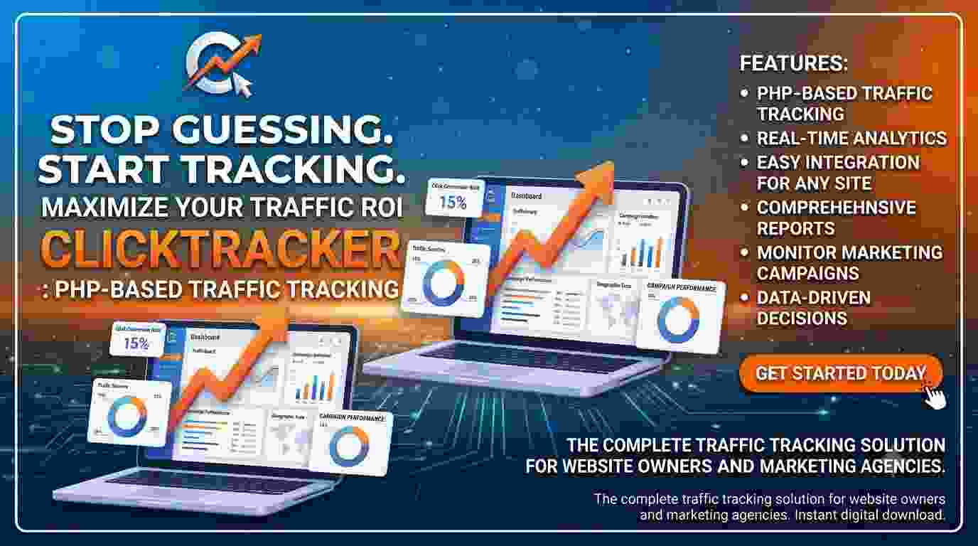 Clicktracker – The Ultimate PHP Traffic Tracking & Analytics Script